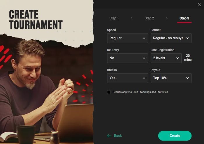 PokerStars Home Game Create a Tournament