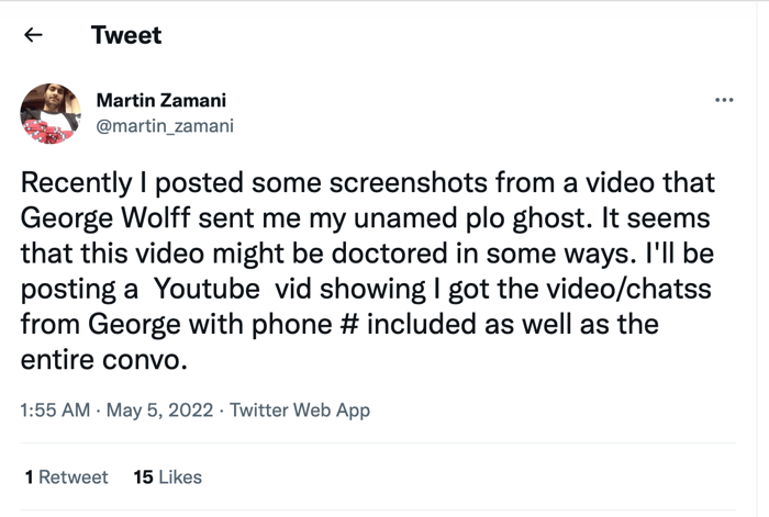 Zamani Tweet