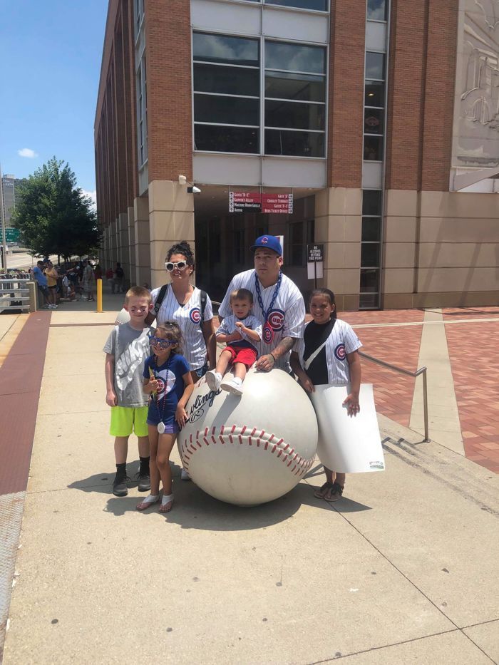Johnny Flores with his family.