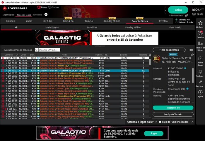 Galactic Series 2022 PokerStars Portugal