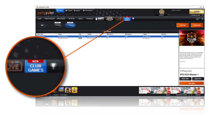 clubes de poker para jogar com amigos online no partypoker