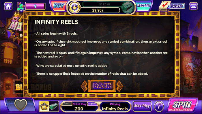 Infinity Bonus Slot Luckyland Slots