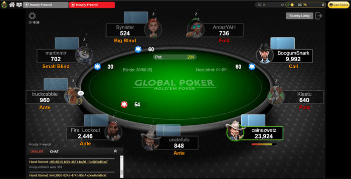 Global Poker Tournament Game