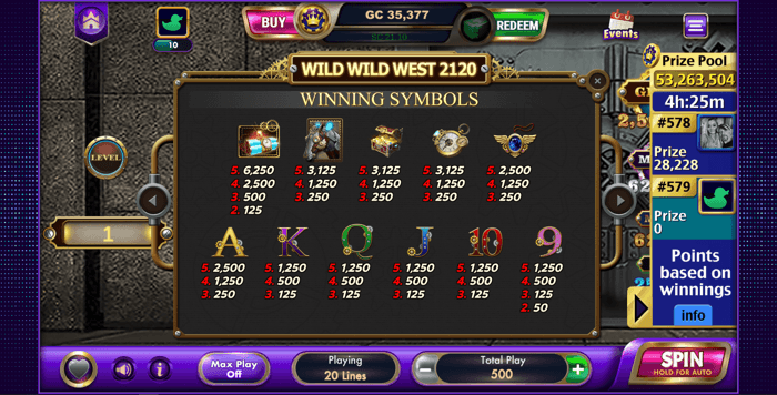 Wild Wild West 2120 Slot