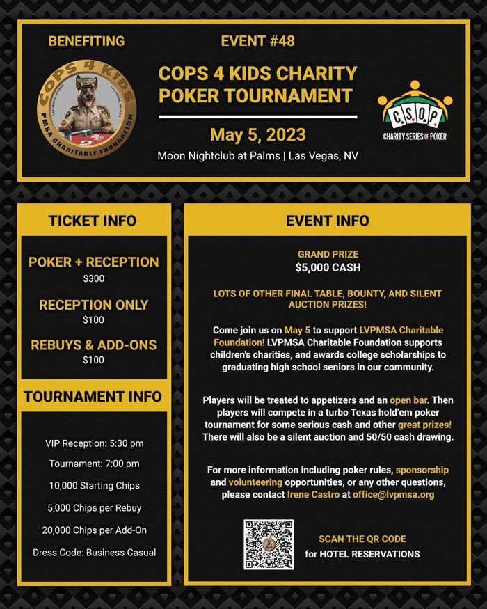 Charity Series of Poker (CSOP) Florida ve Las Vegas'taki Etkinlikler İçin Hızlanıyor 103