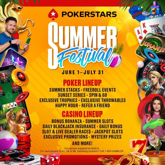 PokerStars Summer Festival Running Through July 1 in MI/NJ & PA Markets 101