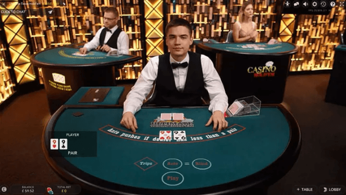 Live dealer Texas Hold'Em Tables at FanDuel Casino