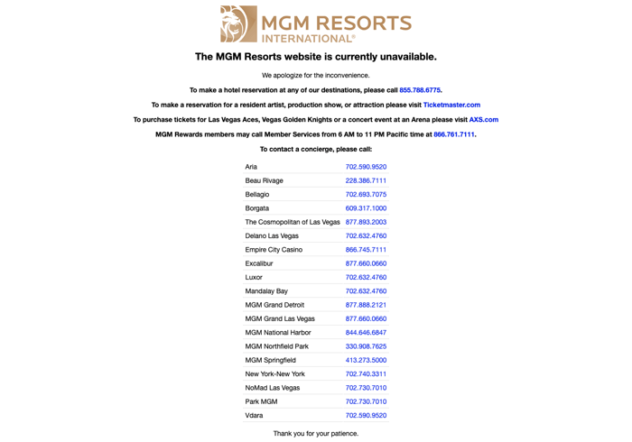 MGM Resorts, FBI investigate possibility of cyberattack