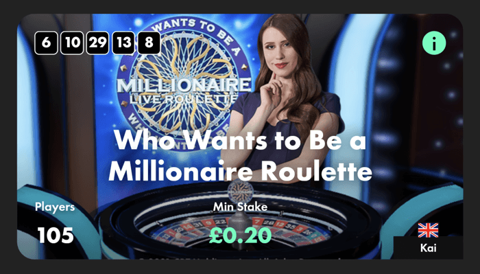 who wants to be a millionaire roulette
