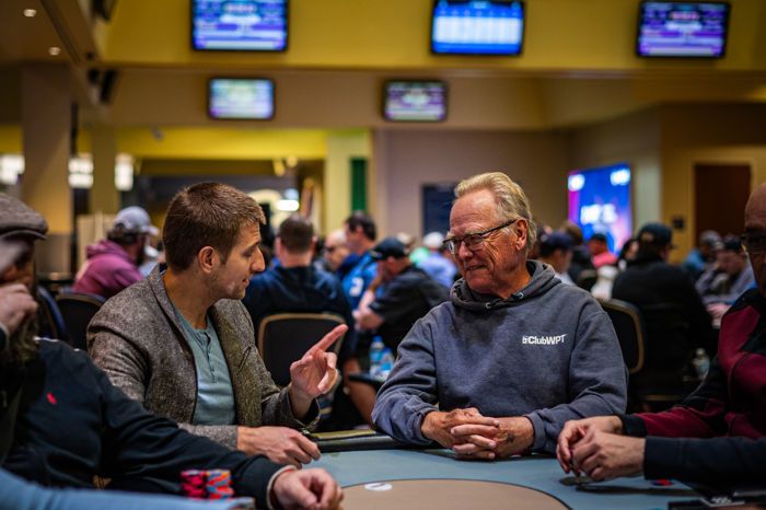 WPT Commentator Tony Dunst (left) and ClubWPT Qualifier John Thompson