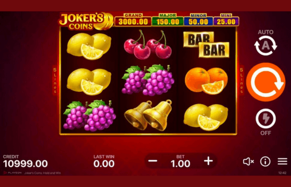 Jokers Coins Hold and Win Slot