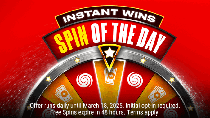 instant wins spin of the day