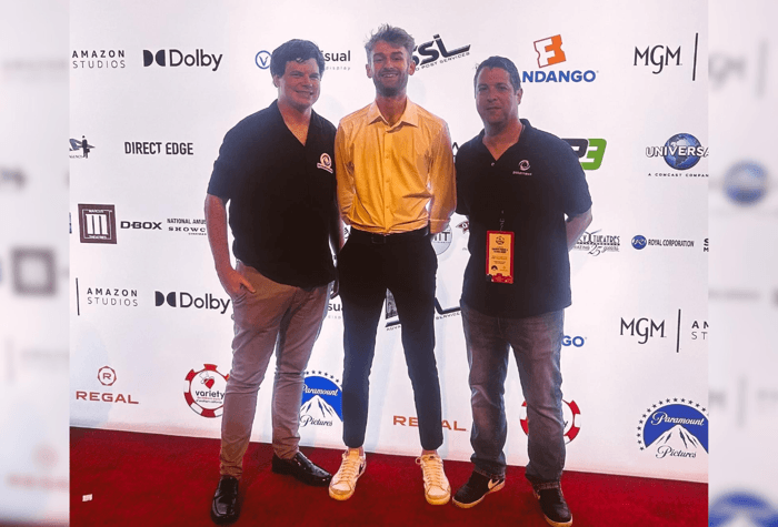 PokerNews' Connor Richards, Liam Black & Jon Sofen on the red carpet