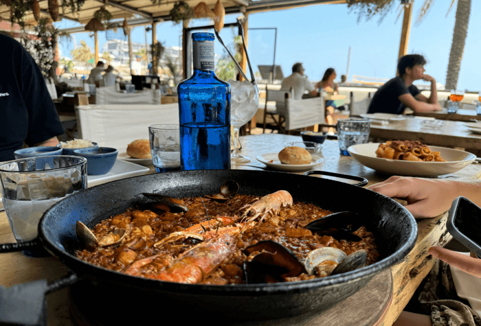 Beachside Lunch Outside Casino Barcelona