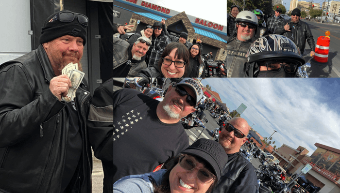 Jim Weger and his biker family