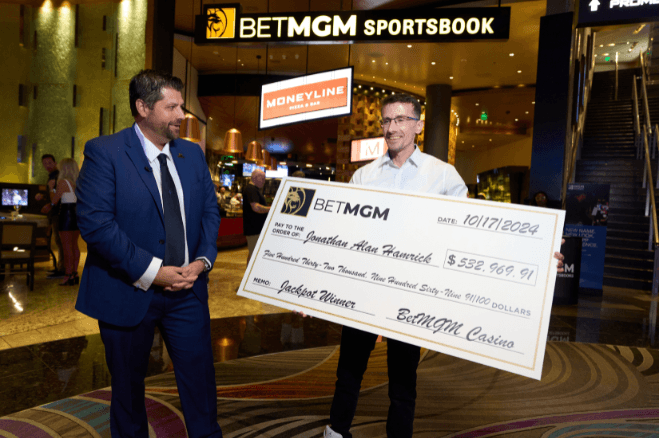 Mr. Hamrick, with BetMGM's Director of VIP Casino, Michael Vricella.