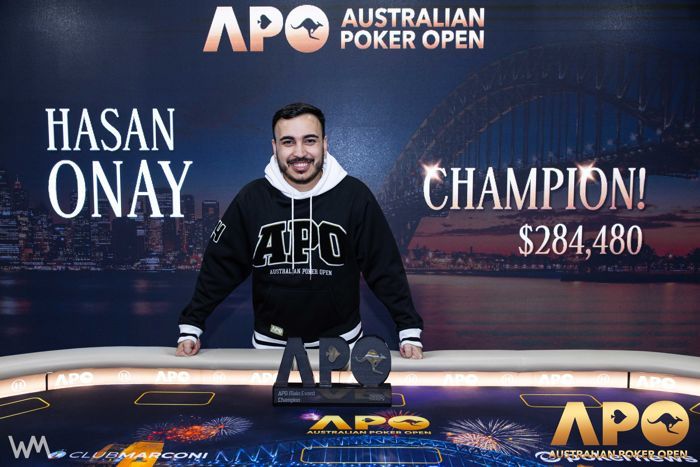 Hasan Onay Wins Australian Poker Open Main Event