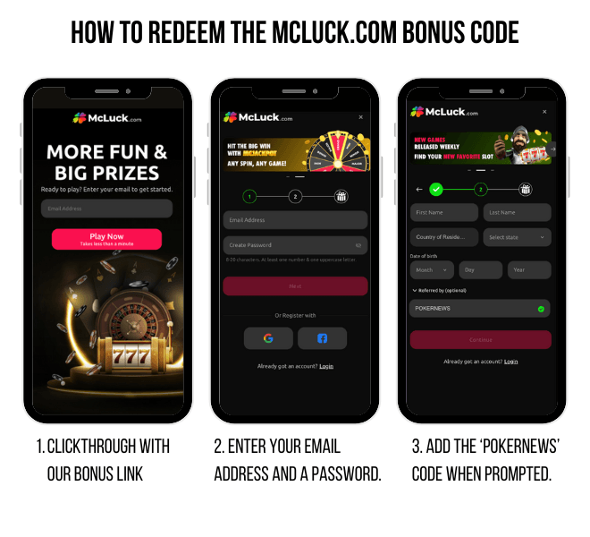 How to Redeem the McLuck.com Bonus Code