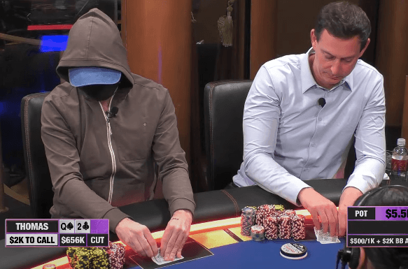 Tom Goldstein (left) on Hustler Casino Live