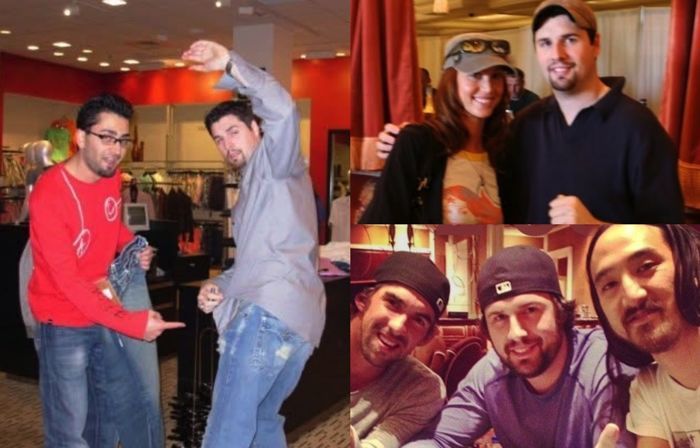 Brad Booth w/ Antonio Esfandiari, Shannon Elizabeth, Michael Phelps & Steve Aoki