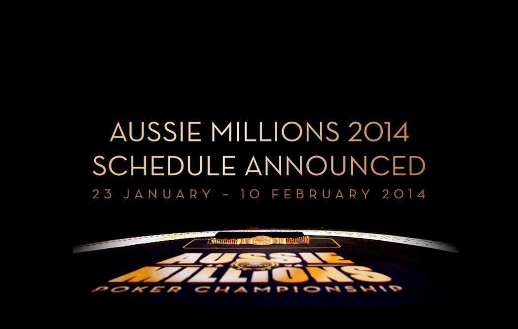 PokerNews Boulevard: Aussie Millions 2014 toernooischema bekend gemaakt