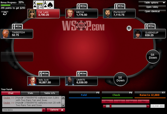 wsop vegas online poker cash game