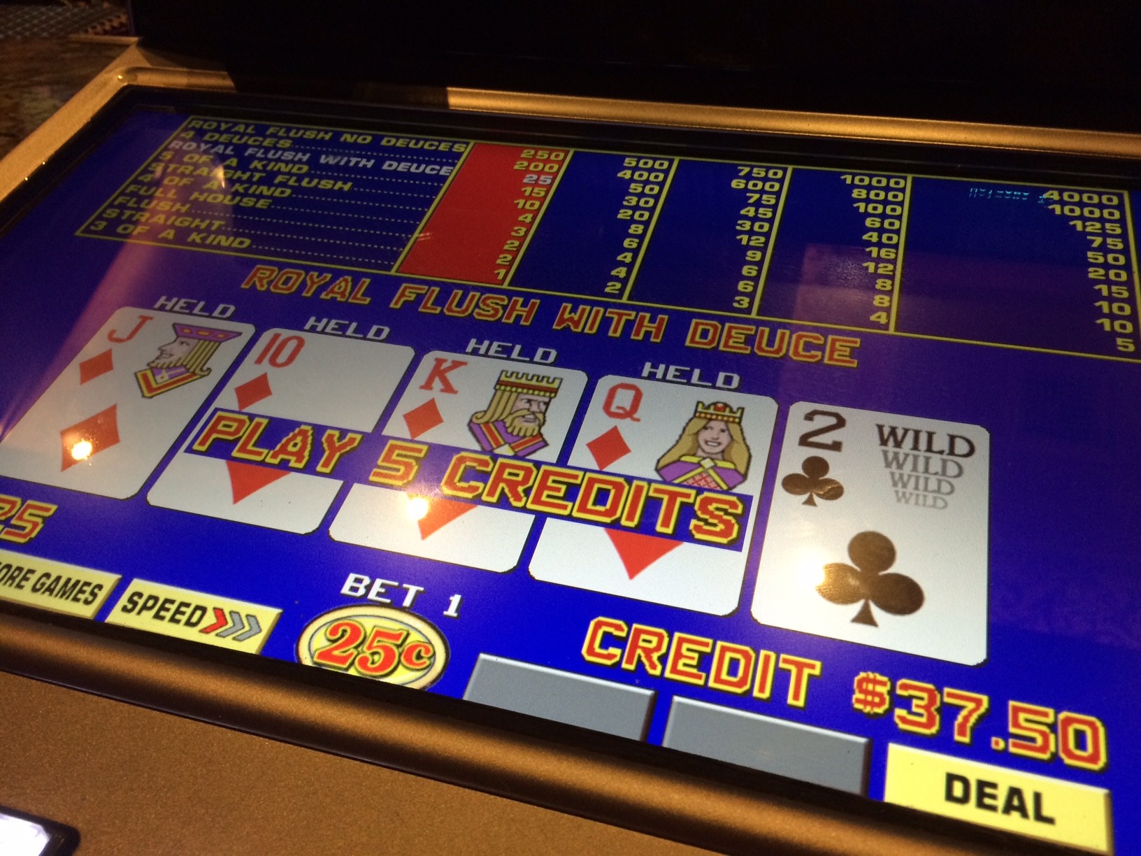 md live casino video poker payout changes