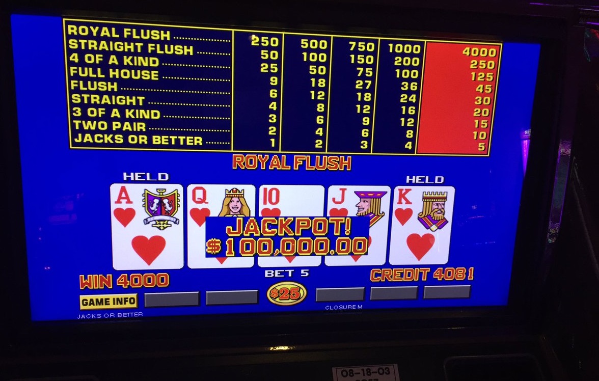 Video Poker Royal Flush Odds