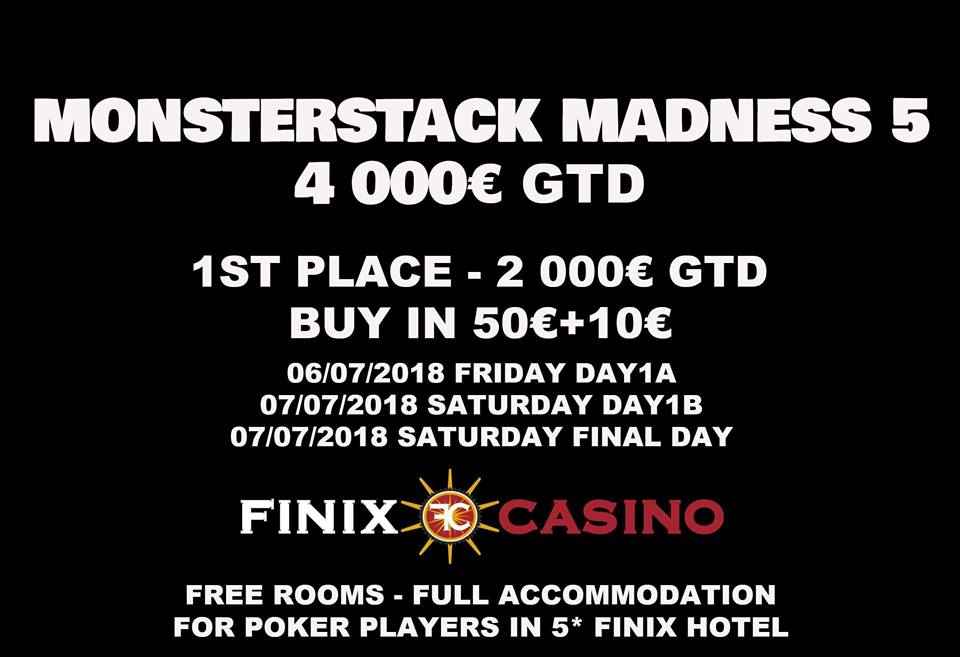 Έρχεται το Monstestack Madness 5 στο Finix Casino με €4,000 gtd! 0001 Έρχεται το Monstestack Madness 5 στο Finix Casino με €4,000 gtd! 0001