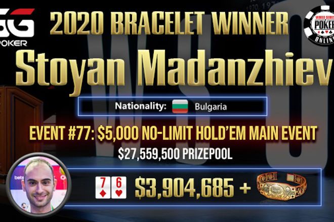Stoyan Madanzhiev wint 2020 GGPoker WSOP Online Main Event ($3.904.686), Scholten 36e