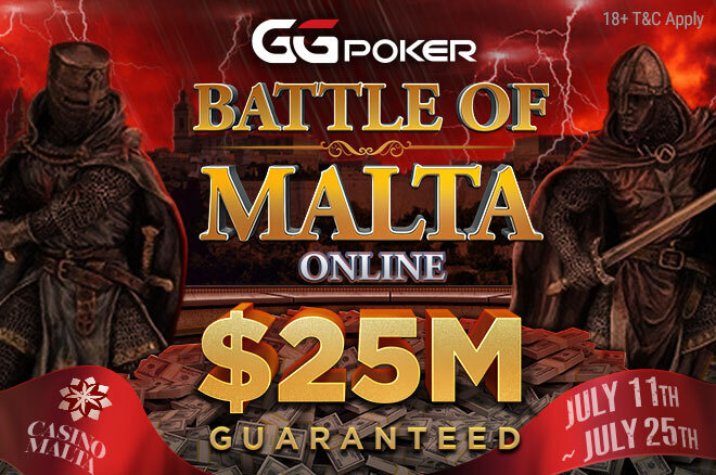 GGPoker Guarantees €25,000,000 During Battle of Malta Online