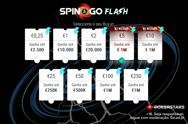 Torneios Spin & Go já estão disponíveis na PokerStars Portugal!