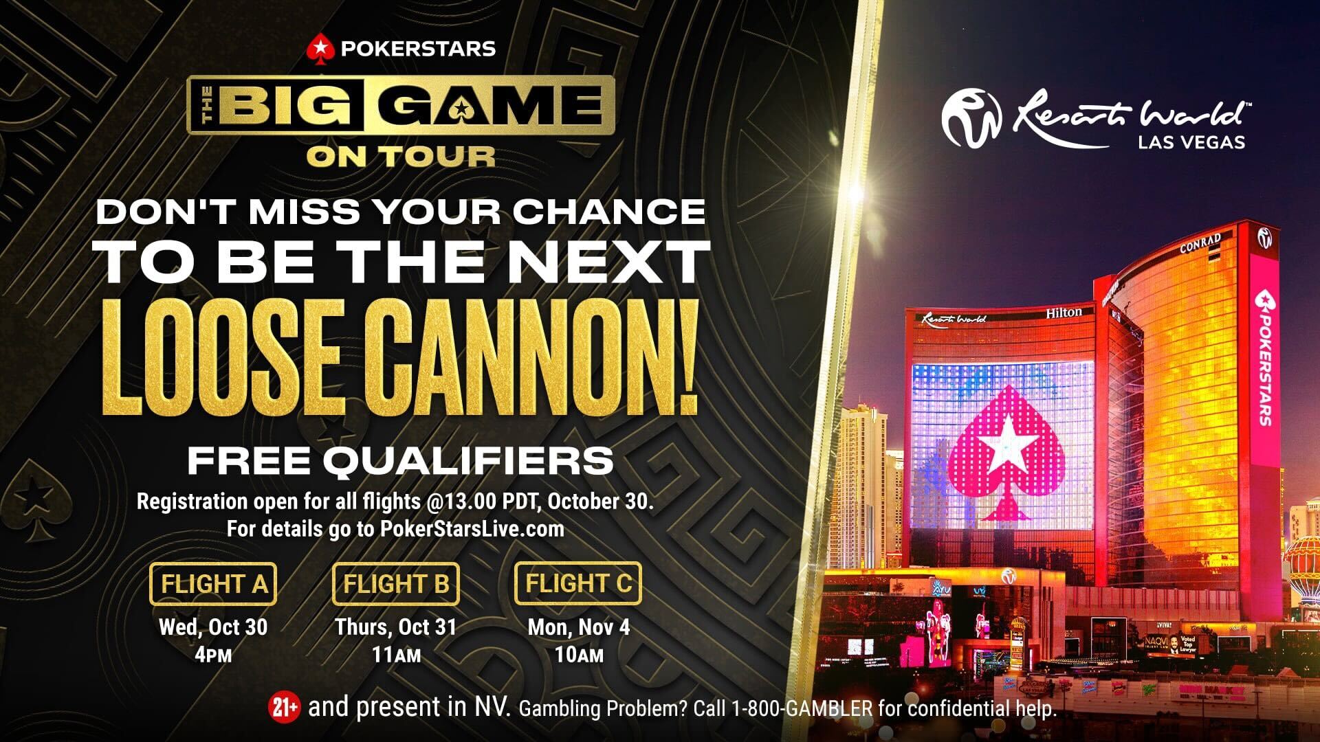 Qualify to Become the Next PokerStars Big Game on Tour  “Loose Cannon”