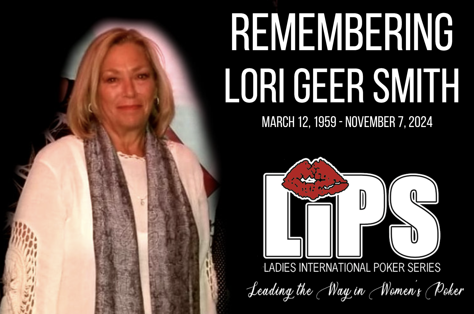 Poker Community Mourns Passing of Women’s Poker Advocate Lori Geer Smith