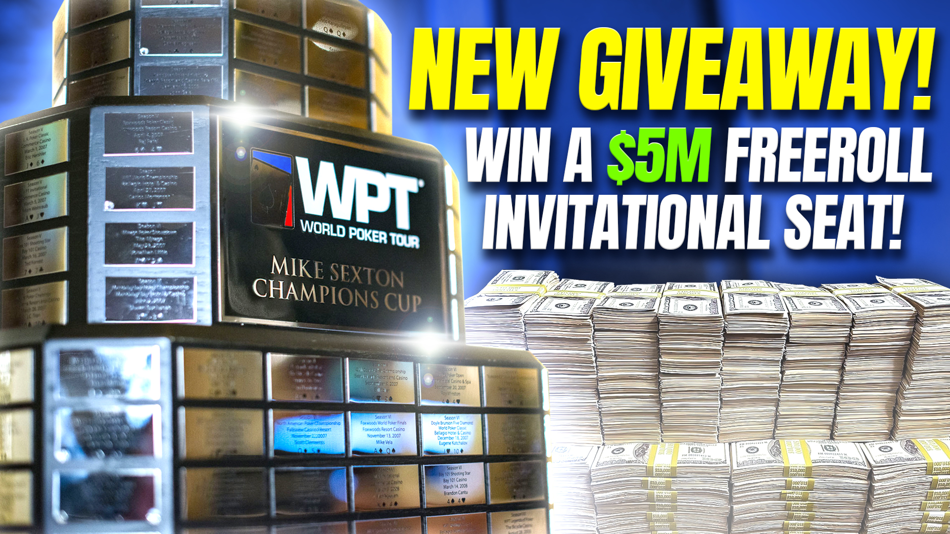 How Many Engraved Plates on WPT Trophy? Guess for Chance to Win a M Freeroll Seat