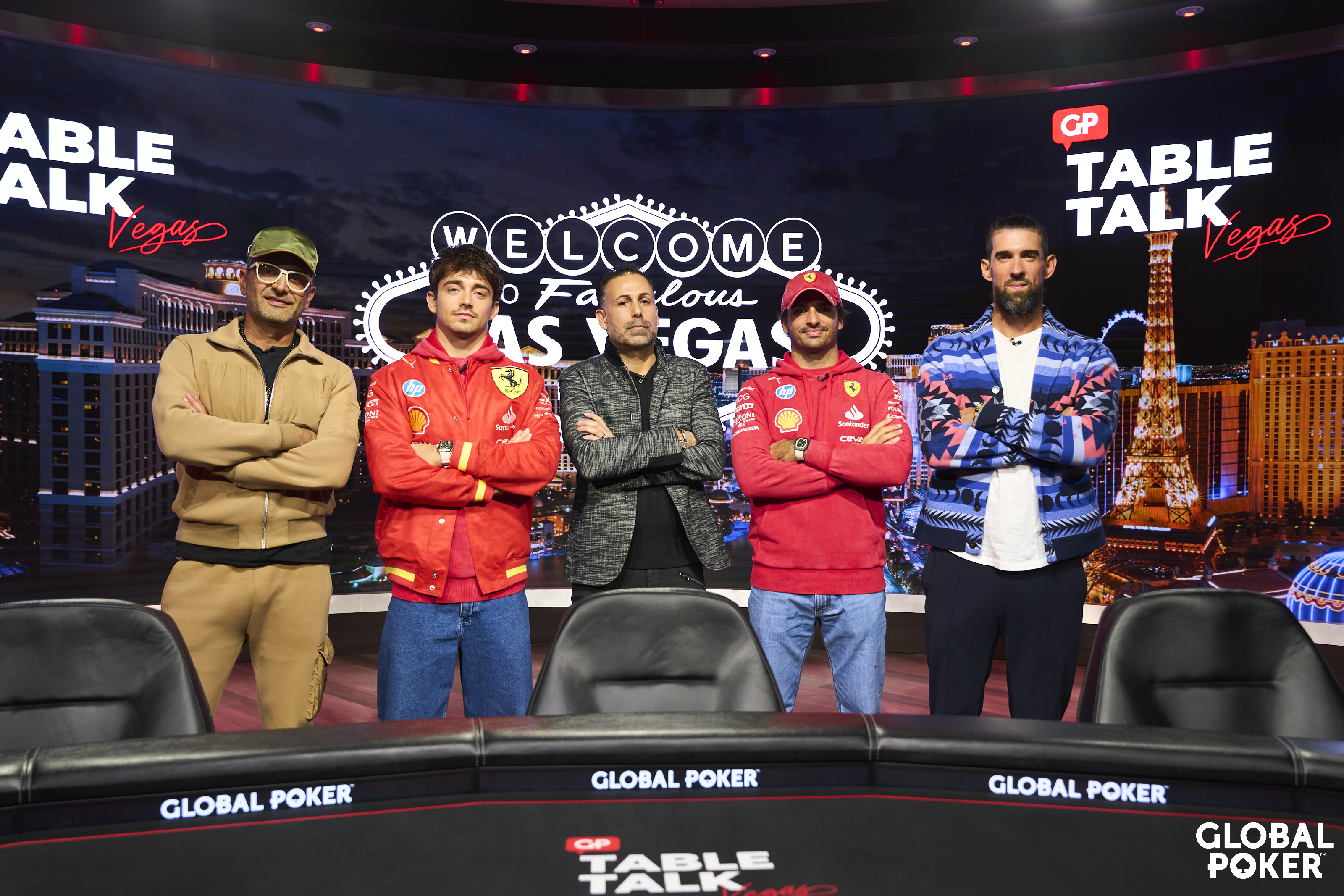 Michael Phelps & Carlos Sainz Jr. Deliver Fatal Cooler in Global Poker Table Talk Vegas
