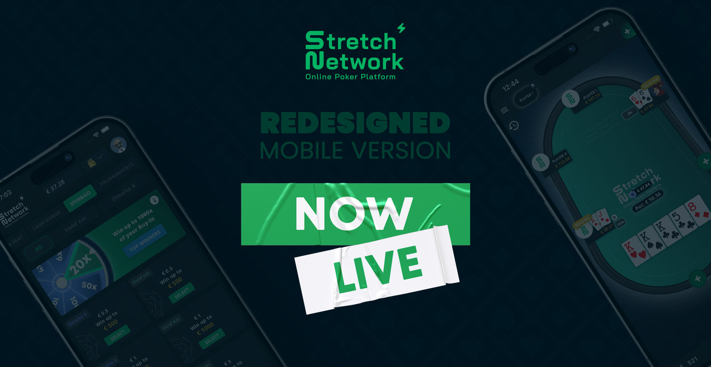 Stretch Network Launches Its Updated Mobile Poker Software With a Freeroll Series