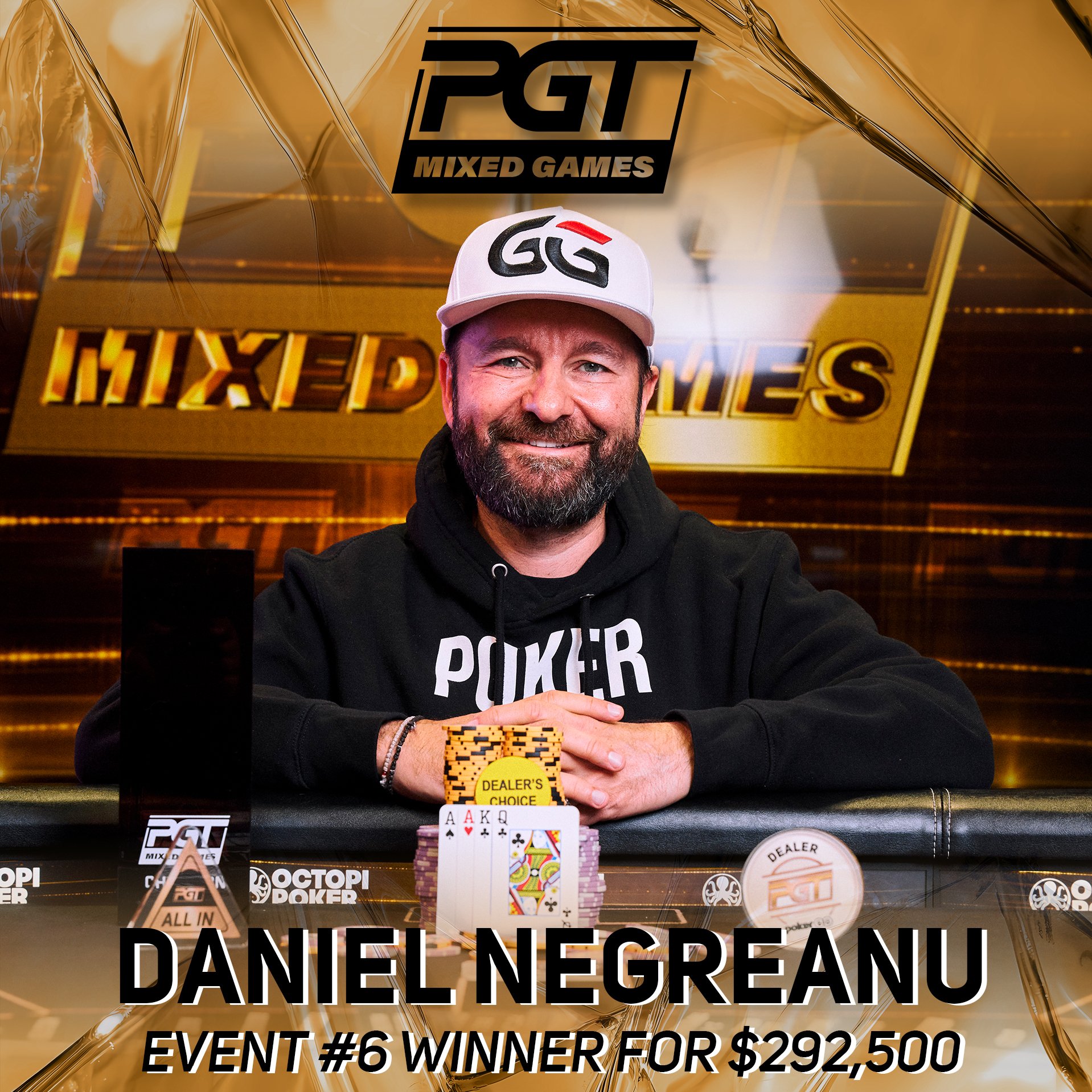 Daniel Negreanu Steamrolls PGT Mixed Game Final Table for Convincing Win