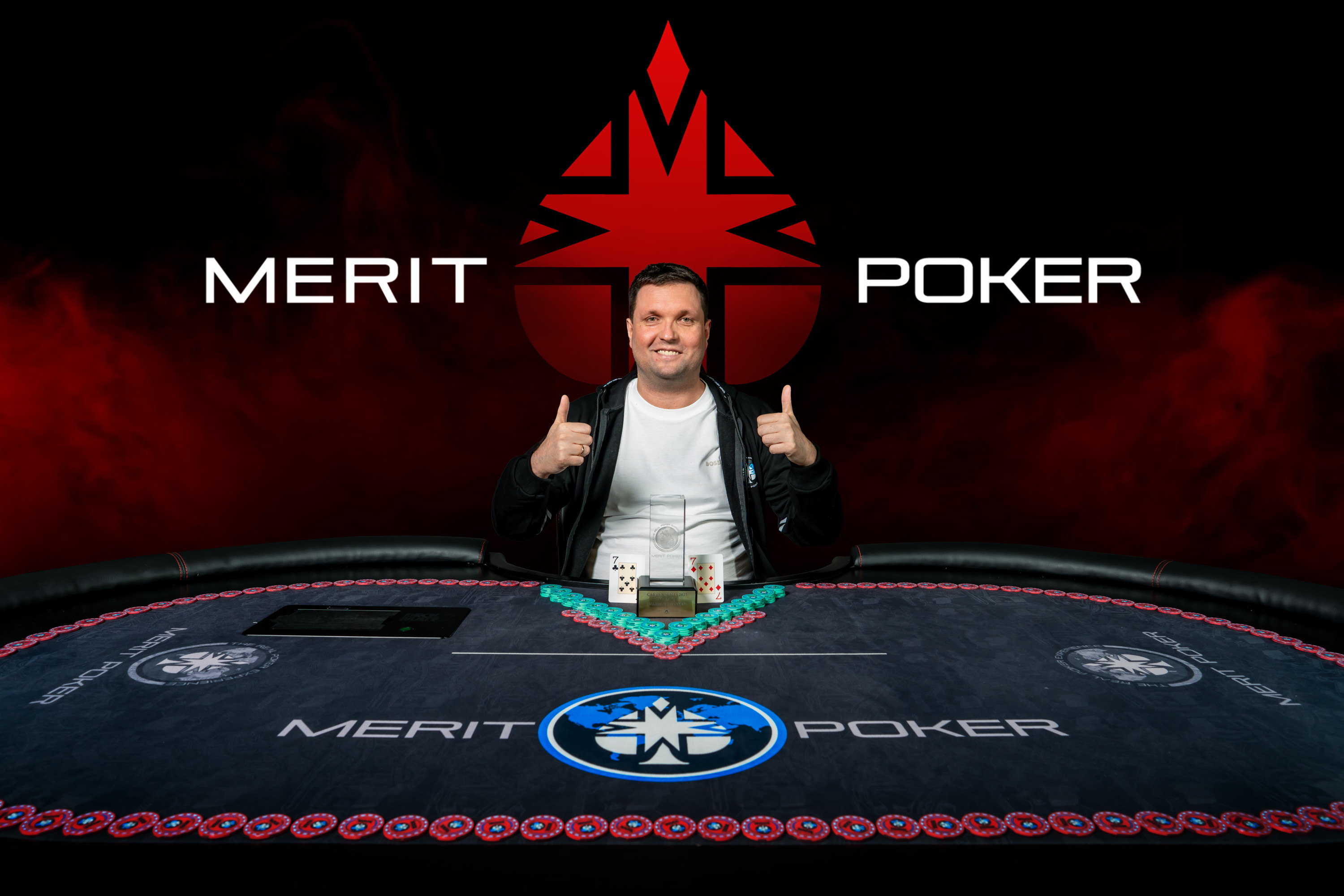 Dmitrii Kopyl Rises from the Shadows to Claim Merit Poker Carmen Series Warm Up Trophy