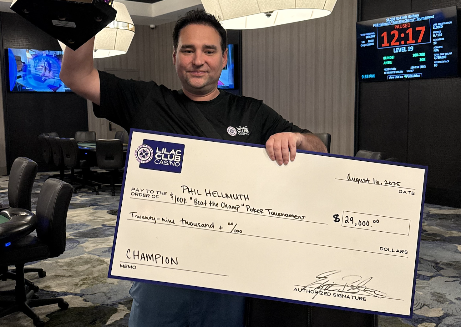 Brandon Cantu Wins Phil Hellmuth's “Beat the Champ”; Poker Brat Rewards Local Artist