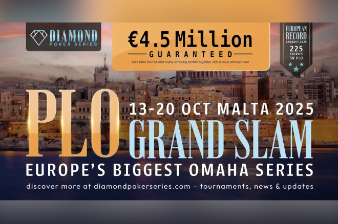 Diamond Poker Series Brings €4.5M GTD PLO Grand Slam to Malta