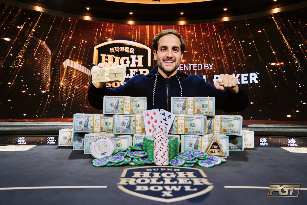 ジョアン・シモンが3度の悪戦苦闘を乗り越え、10万ドルのスーパーハイローラーボウルで優勝