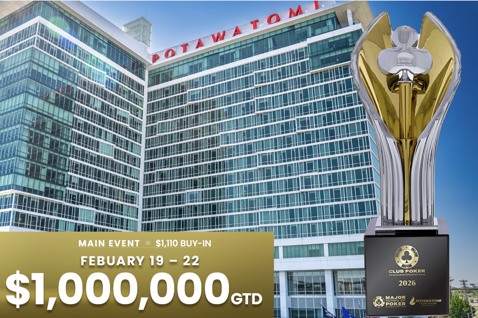 Major Poker Tournament in Milwaukee to Offer $1,000,000 GTD; 11 Gold Card Events on Schedule