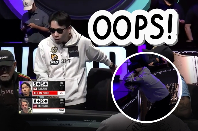 High-Fives to Heartbreak: Poker Player Celebrates Before Realizing He's Eliminated