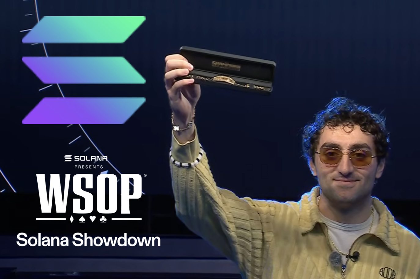 Crypto Trader Rasmr Claims Custom Bracelet in 2026 WSOP Solana Showdown ($50,000)