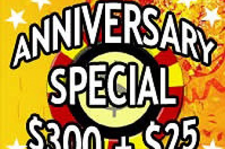 PartyPoker.com Anniversary Special $300 + $25