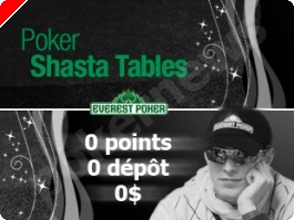 Everest Poker : gagnez de l'argent gratuit sur les tables Shasta