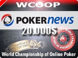 PokerStars Freeroll PokerNews: 20.030$ de tickets gratuits WCOOP