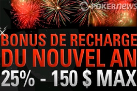 Poker Stars offre un bonus de recharge de 25%