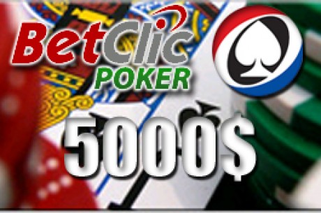 Tournoi freeroll Betclic Poker : 5000€ gratuits le 31 janvier 2010